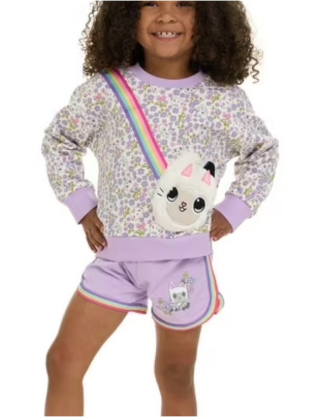 Gabby’s Dollhouse 2 Piece Sweat Short Set 2T Purple NWT